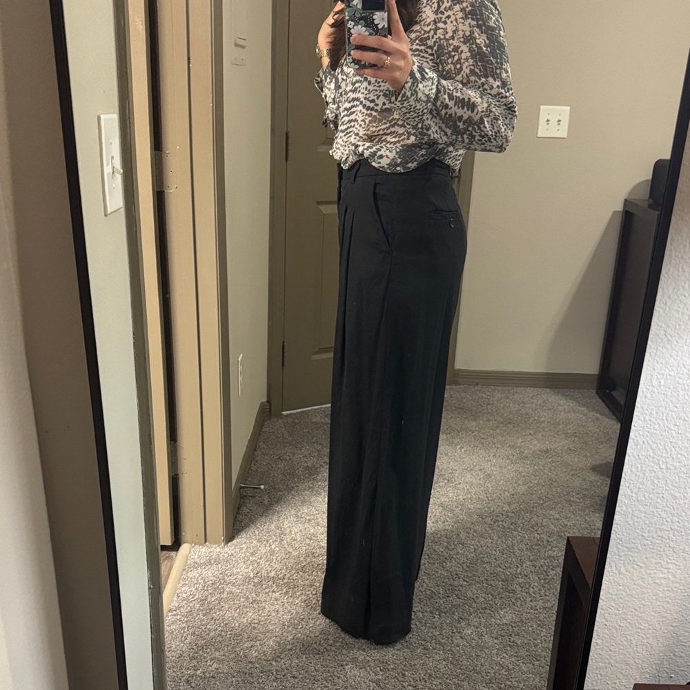 Maeve by Anthropologie Black Wide-Leg Pants - Picture 3 of 8